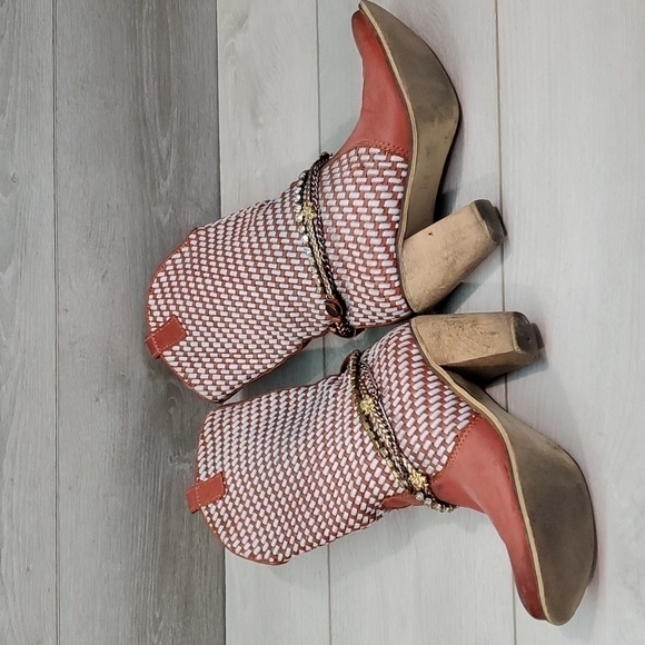 Vintage Y2K Womens Barbie Western Boho Gypsy custom Boots Leather sz38/7 - Picture 9 of 16